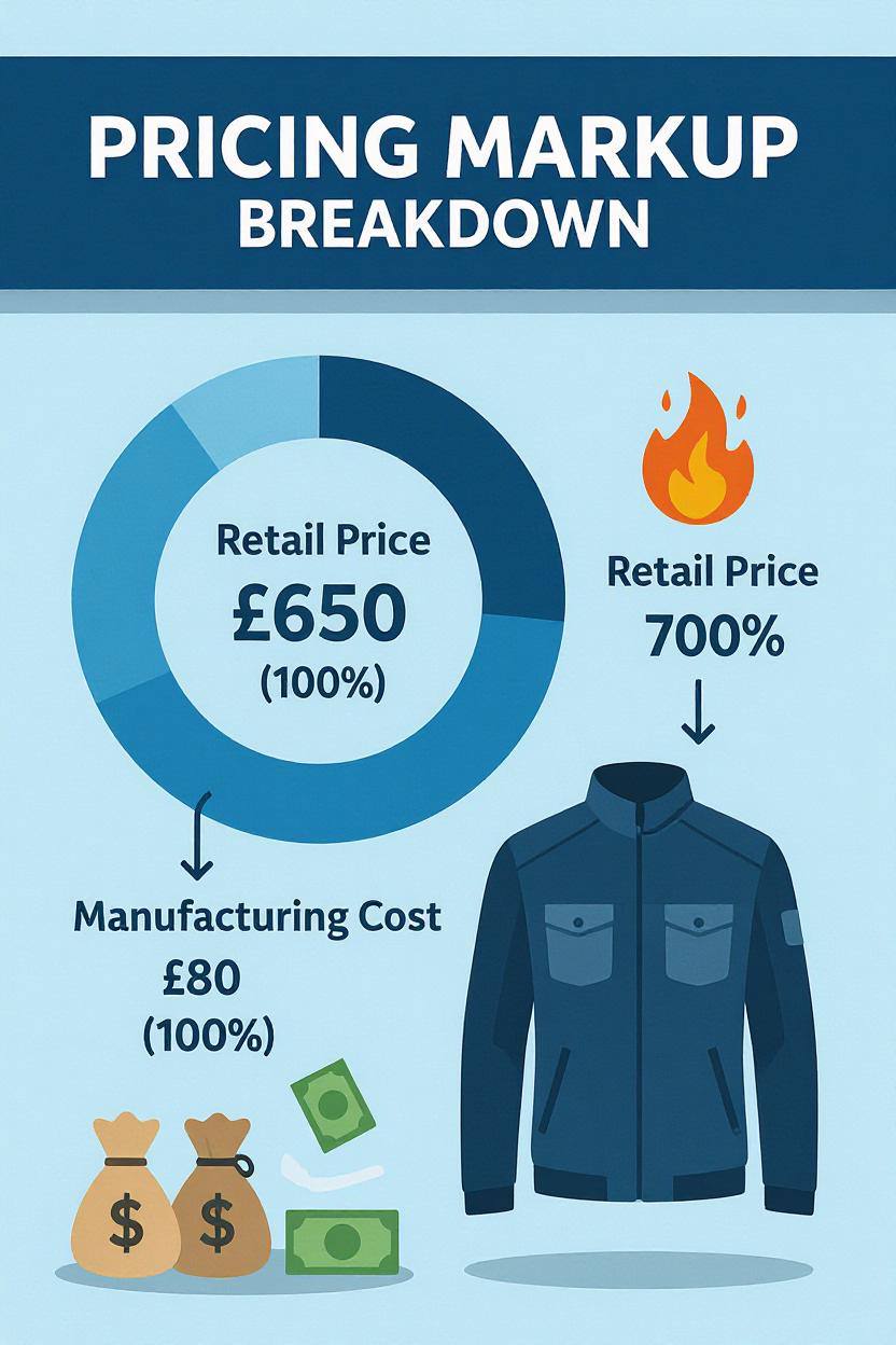 Stone Island pricing markup breakdown